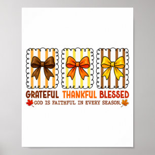 Poster Mignonne Coquette Chrétienne Automne Arc Grateful