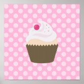 Poster Mignonne Cupcake (Devant)