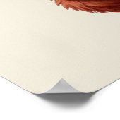 Poster Mignonne dinde saison Thanksgiving personnalisable (Coin)