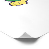 Poster Mignonne Écouter Aucun Singe Mal (Coin)