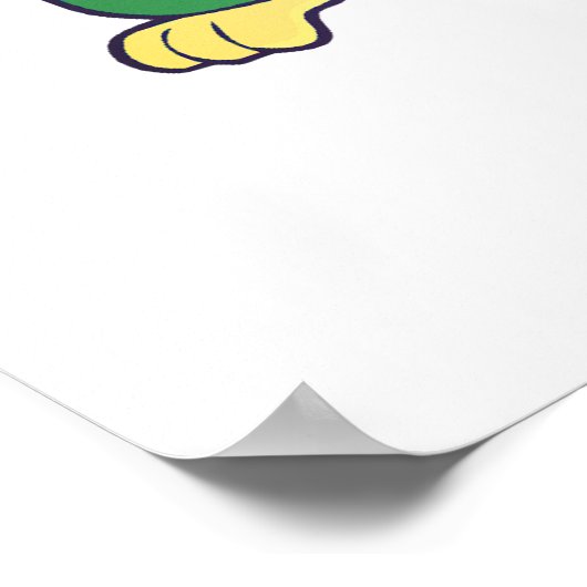 Poster Mignonne Écouter Aucun Singe Mal (Coin)