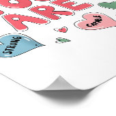 Poster Mignonne Enseignante Enfants Valentines Jour Ensei (Coin)