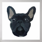 Poster Mignonne face de bulldog frenchie (Devant)