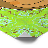 Poster Mignonne face de singe idiot (Coin)