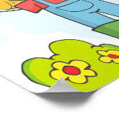 Poster mignonne figure fille jardinier fermier (Coin)