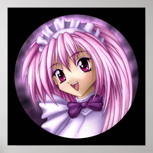 Poster Mignonne fille Anime (Devant)