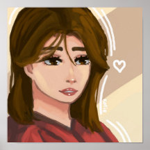 Mignonne fille Arrière - plan simple Art numérique