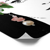 Poster Mignonne fille visage photo de mode joli fineart (Coin)