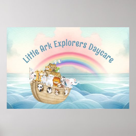 Poster Mignonne garderie Noah's Ark Business (Devant)