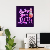 Poster Mignonne Gnome Drôle Vous Souhaitant Joyeux Pâques (Bureau à domicile)