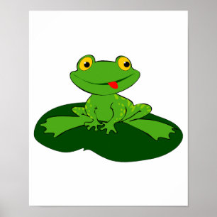 Poster mignonne grenouille