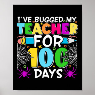 Poster Mignonne J'Ai Enquêté Mon Professeur Pendant 100 J