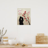 Poster Mignonne jeune couple romantique amoureux, histoir (Cuisine)