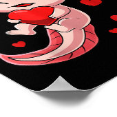 Poster Mignonne Journée de Valentines Coeur Axolotl Pour  (Coin)