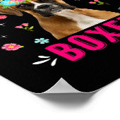 Poster Mignonne Juste Une Fille Qui Aime Les Boxers Chien (Coin)
