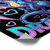 Poster Mignonne Juste Une Fille Qui Aime Les Dragons (Coin)