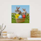 Poster Mignonne lapin de Pâques pour une humeur positive (Cuisine)
