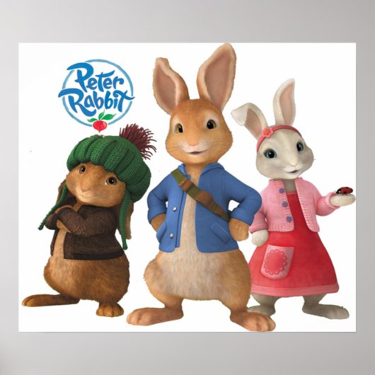 Poster Mignonne lapin peter pete (Devant)