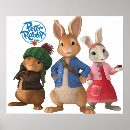 Poster Mignonne lapin peter pete (Devant)