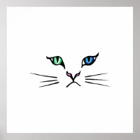 Mignonne main tiré Kitten visage