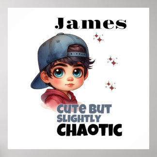 Poster Mignonne Mais Un Petit Garçon Un Peu Chaotique