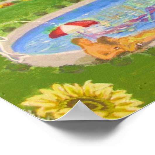 Poster Mignonne maison à la campagne (Coin)