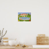 Poster Mignonne maison à la campagne (Cuisine)