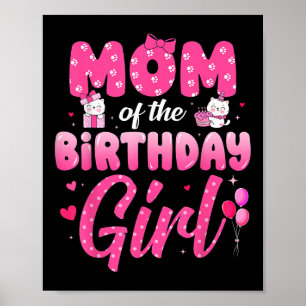 Poster Mignonne Maman De L'Anniversaire Fille Amusante Fê