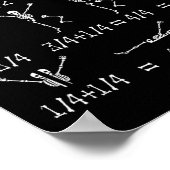 Poster Mignonne Math Enseignant équation Squelette Étudia (Coin)