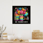 Poster Mignonne meilleure enseignante jamais ajouter nom  (Cuisine)
