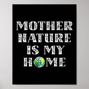 Poster Mignonne Mère Nature Est Ma Maison Enfants Hommes