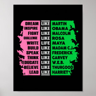 Poster Mignonne Noir Histoire Mois Aka Fun Tee Histoire N