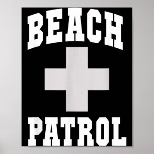 Poster Mignonne patrouille de plage Emt Ems S nage dispat
