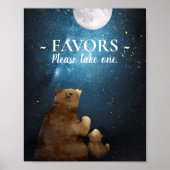 Poster Mignonne Porte Sur La Lune Faveurs (Devant)