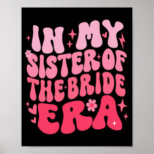 Poster Mignonne Rétro Dans Ma Soeur De L'Ère De Mariée Su