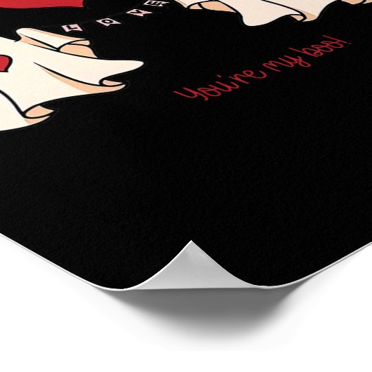 Poster Mignonne Vous êtes Mon Boo Ghost Mignonnes Valenti (Coin)