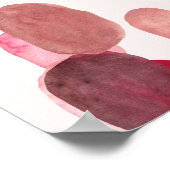 Poster Mignonnes Zones Rouges Roses Simples (Coin)