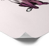 Poster Mignons lapins violets ludiques pour enfants (Coin)