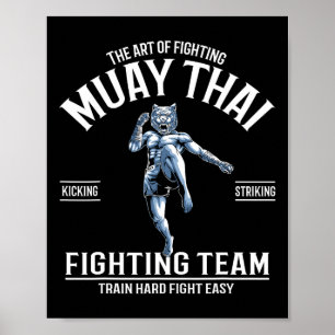 Poster Mignons licornes Muay Thai boxe thaïlandaise et ki