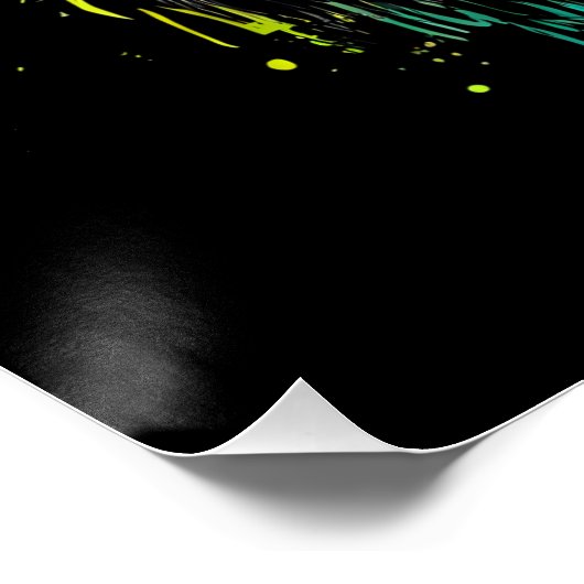 Poster Mignons Singe Écouter Musique, Musique Singe Obséd (Coin)