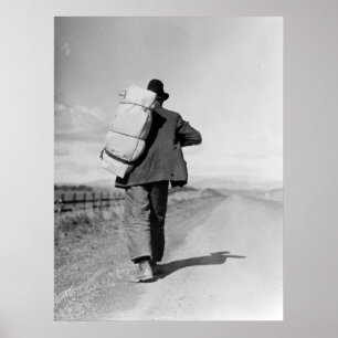 Poster Migrant marchant - 1935