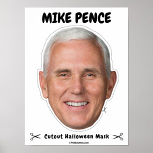 Poster Mike Pence Masque Halloween