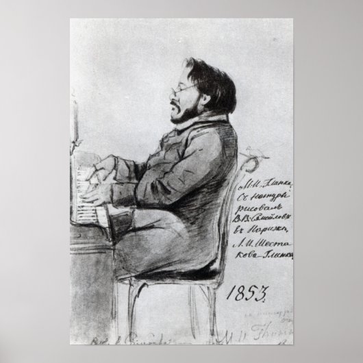 Poster Mikhaïl Glinka, 1853 (Devant)
