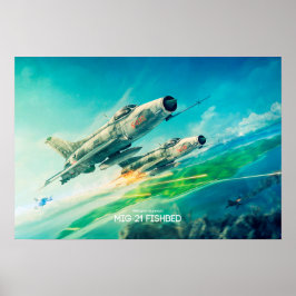 Poster Mikoyan-Gurevich MiG-21 Vissersbed