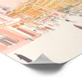 Poster Milan Italie Gouache Peinture Illustration Voyage (Coin)