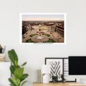 Poster Milan Italie Panorama, imprimé du 19ème siècle (Bureau à domicile)