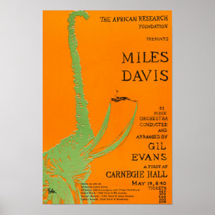Poster Miles Davis / Gil Evans au concert Carnegie Hall
