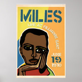 Poster Miles Davis Live at the Fillmore Cubism Original