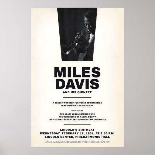 Poster Miles Davis - My Funny Valentine - Four & More (Devant)