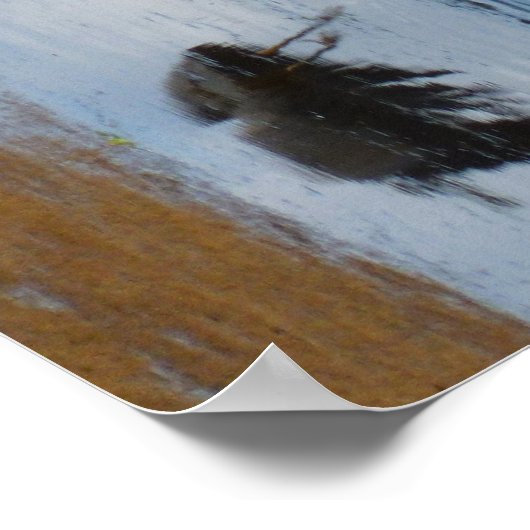 Poster Milieu marin gris (Coin)